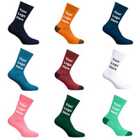 Chaussettes de compression de course respirantes avec logo personnalisé pour hommes et femmes Sports de plein air Crew Motorcycle Cycling for Running Cycling