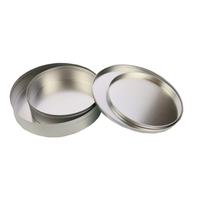 Nouveau design rond bijoux en étain conteneur de bonbons à la menthe emballage de boîte-cadeau en étain gros pots en fer blanc en métal couvercle plat boîte en fer en stock