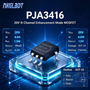 Диод безопасности NK PJA3416 для поверхностного монтажа, корпус SOT-23, напряжение 20В, внутреннее сопротивление 12В, Id6a - Product Image 1