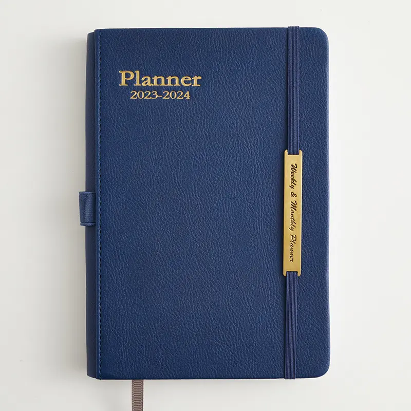 Nuovo arrivo 2023-2024 Planner A5 Pu Cover piano settimanale Daily Fitness Book taccuino riutilizzabile all'ingrosso 365 Day Planner