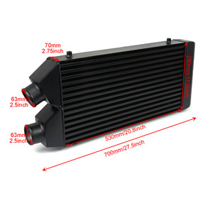 Radiateur de voiture, refroidisseur intermédiaire, montage sur le même côté pour Mustang/<span class=keywords><strong>Nissan</strong></span> <span class=keywords><strong>280Z</strong></span>/Eclipse-530x280x76MM-63MM, admission turbocompressée modifiée - Product Image 1