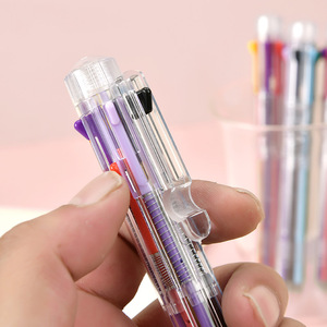 Bolígrafo Xh de 8 Colores con Cuerpo Transparente, Diseño de Botón Pulsador, Multifunción, para Uso Promocional - Product Image 1