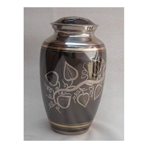 Urne de crémation exclusive en métal massif finition de luxe Vase de cendres commémoratives décoratif pour la maison durable vente chaude adultes de haute qualité - Product Image 2