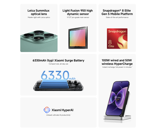Nouveau Xiaomi 17 Version Globale 5G Smartphone <span class=keywords><strong>12</strong></span>+256 Go avec Écran OLED 6,3 pouces /Google Gemini/Batterie 6330 mAh Charge Rapide 100W - Product Image 5