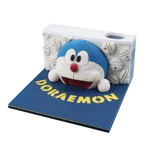 Doraemon notas de produto criativo 2023, itens de presente corporativo, artesanato em papel, itens de arte para presentes, bloco de notas 3d, decoração de casa