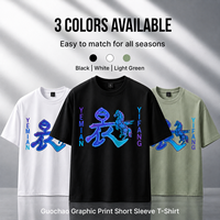 En stock – T-shirt homme 100 % coton 250 g/m² coupe ample, style streetwear, imprimé tendance nationale, personnalisation du logo