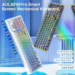 AULA F98 Pro Wireless Mechanical <b>Keyboard</b> with Transparent Keycaps, Hot Swap, Pre-lubricated Linear Switches, Gaming <b>Keyboard</b> - Product Image 5