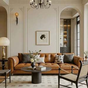 Ensemble de meubles de style campagne française personnalisable, table à manger, chaises, armoires pour hôtel, appartement, utilisation de la conception graphique - Product Image 6