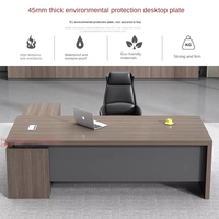 Bureau de président simple moderne Boss avec chaise en bois de luxe combo conception modulaire simple pour la maison ordinateur utilisation mobilier de bureau