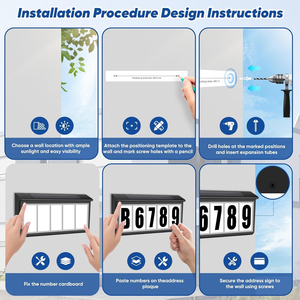 Ip65 Inductive Control Door Number <b>Light</b> for Outdoor Garden Doorway Address - Product Image 4