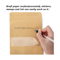 Sacs écologiques de haute qualité Emballage Zip Stand Up Pouch Ziplock Craft Kraft Paper Food Sac d'emballage personnalisé