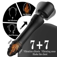 Silicone Vitesses Gode G-Spot Vibrateur pour Femmes Baguette Souple Femelle Clitoris Chatte Rouge Sex Toys Rose Forme Chauffé Chatte Vibrateur