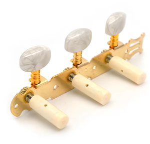 3 sur une plaque Mécaniques plaquées or Touches d'accordage Touches d'accordage pour <span class=keywords><strong>guitare</strong></span> classique avec trou unique - Product Image 6