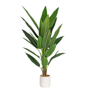 Co-Arts Vente en gros intérieur et extérieur Feuilles de bananier Oiseau de paradis Plante artificielle en plastique Bonsaï Skybird Arbre Arboles - Product Image 1