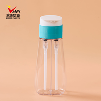 Tube cosmétique personnalisé 2-en-1, 400 ml, 500 ml, emballage à double compartiment pour dentifrice/brosse à dents, lotion corporelle, soin capillaire