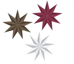 9 Cornered Paper Star Custom Color Size Hanging Lamp Decorations Paper Stars For Home Decoration