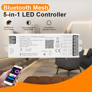 <span class=keywords><strong>5</strong></span> in1 वायरलेस जाल नेतृत्व वाली पट्टी नियंत्रक ट्यूया स्मार्ट ऐप नियंत्रण मोनोक्रोम ccct rgb rgb rgb rbct. rgb rbct एलईडी स्ट्रिप लाइट - Product Image 2