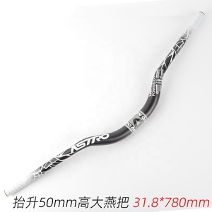 Manillar curvo de aleación de aluminio para bicicleta de montaña, barra de mango de 50mm, 31,8x780mm, venta al por mayor - Product Image 6