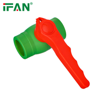 Valve en plastique IFAN Raccords PPR Couleur verte Raccord PPR Plomberie Vannes de système d'eau chaude et froide