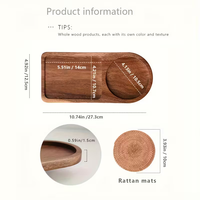 Plateau ovale en bois, petit plateau pour le petit-déjeuner, le lait, les collations, le café, finition huilée, plateau en bois massif, plateau pour le petit-déjeuner, usage domestique