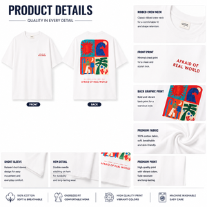 T-shirt graphique personnalisé pour homme, coton, manches courtes, coupe ample, mode streetwear, fabricant OEM ODM - Product Image 2