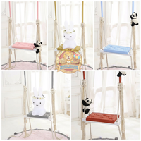 Chaise suspendue en forme d'araignée de style INS pour l'intérieur avec cadre en bois et coussin, idéale pour les enfants, la rentrée scolaire, les fêtes du Nouvel An, jouets