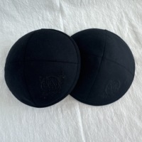 Kipás de Lino Personalizadas al por Mayor con Bolsillo Interior para Clips, Yarmulkes a Granel para Bar Mitzvah y Bodas Judías, Bordado Tono sobre Tono