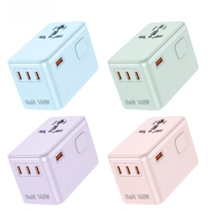 Adaptateur de voyage 140W, adaptateur universel de voyage, adaptateur de charge rapide, qualité supérieure, multi-prises, international, tout-en-un - Product Image 1