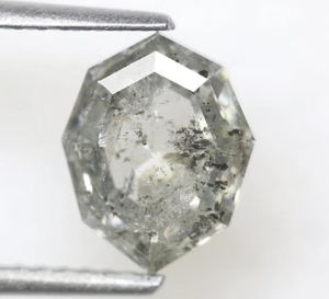 1,78 CT 8,56x6,82mm Sal Pimienta Escudo Corte Muy Buen Polaco Natural Tierra Suelta Minado Diamante Compromiso Anillo de bodas - Product Image 1