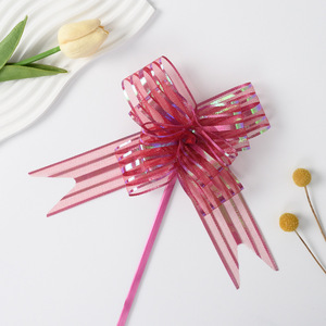 50 #   Grands nœuds en organza de 5,9 pouces à tirer, pour emballage cadeau, décoration de voiture de mariage et de la Saint-Valentin - Product Image 4