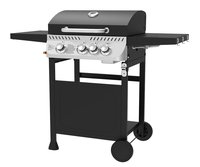 Barbecue de table en acier facile à assembler Barbecue au gaz propane avec revêtement en poudre pour usage domestique pour les fêtes Rôtisserie
