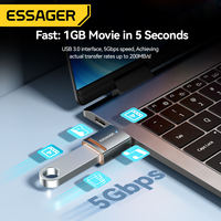 Essager-Adaptador OTG para Teléfono y Tableta, Divisor de Conector Convertidor Micro USB, Tipo C, 1 a 2, 1 Unidad, 2 Unidades