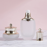 Ensemble de flacons cosmétiques en verre de qualité usine - Flacons de lotion 120ml/100ml et de sérum 60ml/40ml, flacons de toner et de lotion