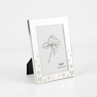 Sofine pas cher en gros amour imprimé 4x6 pouces métal verre photo cadre photo pour la décoration intérieure