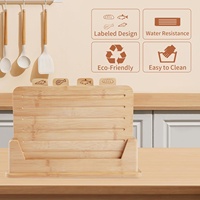 Ensemble de planches à découper en bambou 4 pièces, pour viande, légumes, pain, outil de préparation culinaire, planche à découper en bois massif pour la cuisine à domicile
