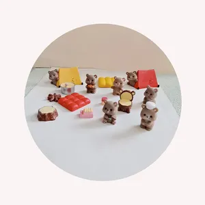 100 pièces Mini ours brun Miniatures animaux fée jardin décor à la maison artisanat bonsaï décor à la maison bricolage maison de poupée Figurine