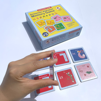 Cartes Flash imprimées personnalisées carrées Cartes Flash éducatives Tableau d'impression Jeu d'association de papier