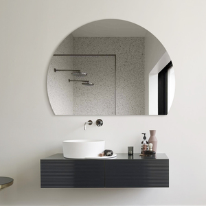 Specchio a Mezzaluna da Bagno Smart <span class=keywords><strong>con</strong></span> <span class=keywords><strong>Luce</strong></span> <span class=keywords><strong>LED</strong></span> Retroilluminata e Sensore Touch, Decorativo da Parete - Product Image 2