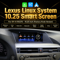 Pour Lexus RX270 2009-2014, autoradio Android OS 10,25 pouces avec GPS, lecteur CD, MP3/MP4, version OEM avec bouton rotatif