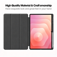 Casing Tablet Pintar Auto Wake Sleep untuk Samsung Galaxy Tab S12 Ultra 14.6" SM-X940 2026, Penutup Lipat Kulit PU dengan Tempat S Pen