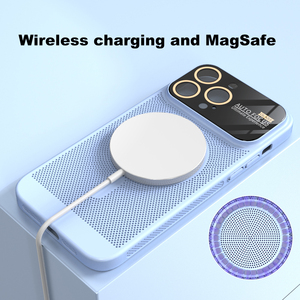 Cửa sổ lớn kính ống kính bảo vệ Matte thoáng khí làm mát cứng PC từ trường hợp điện thoại di động cho Iphone 15 Pro Max 14 13 12 11 - Product Image 4