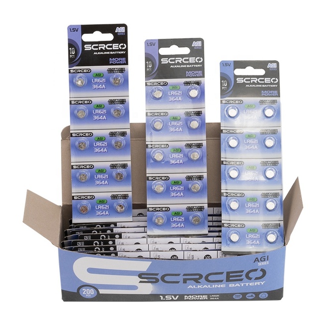 Cuanen Wholesale SR626SW LR621 364 AG1 LR60 164 1.5V Alkaline Button Battery Watch Cell Batteries