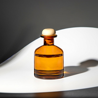 Bouteille diffuseur d'huiles essentielles en verre plat transparent avec étiquette personnalisée ABT, bouchon scellé, 250 ml, ensemble de parfum de luxe, emballage