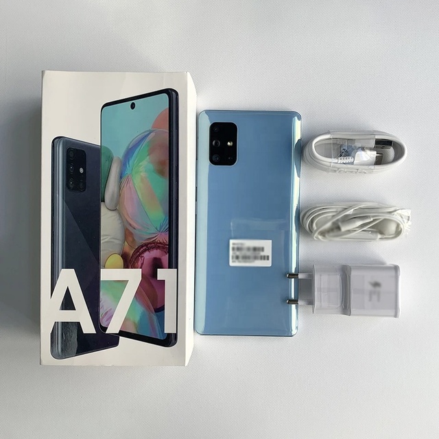 Wholesale A71 Smartphone 128GB Celulares EU Version 2SIM Original Mobile Phone A32 A50 A51 A52s A53 Android Cell Phones