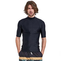 Haut à manches courtes en latex à séchage rapide pour homme, protection solaire anti-méduse, coupe ajustée pour la plongée et le surf - En stock