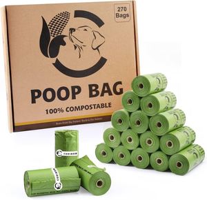 Bolsas Ecológicas Personalizadas 100% a Prueba de Fugas para Excremento de Perro, Compostables, Biodegradables, de Almidón de Maíz - Product Image 1
