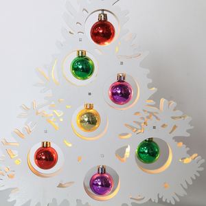 Decoración Navideña de Bolas de 7 Colores para Colgar en el Árbol, 10L, Blanco Cálido - Product Image 3