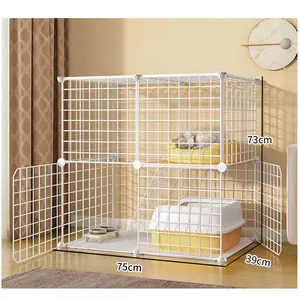 Mesh & Plastat Bowluse Voor Katten Stopt Huisdieren Massief Metalen Kennel Huisdier Bowlable Iron Diy White Fashion Plastic Nestbak Vogel Pc1i