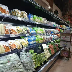 Réfrigérateur vertical à rideau d'air ouvert multi-étagères pour supermarchés, pour légumes et produits laitiers - Product Image 3