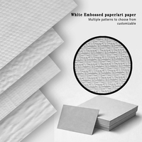 Papier spécial gaufré à texture tissée large et blanche, papier artistique, impression universelle pour emballage, adapté aux boîtes cadeaux haut de gamme